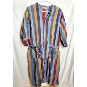 Vintage Robe Stripes Men Size Small Ohrbach's Men's Shop 60s 70s MCM Tie Waist